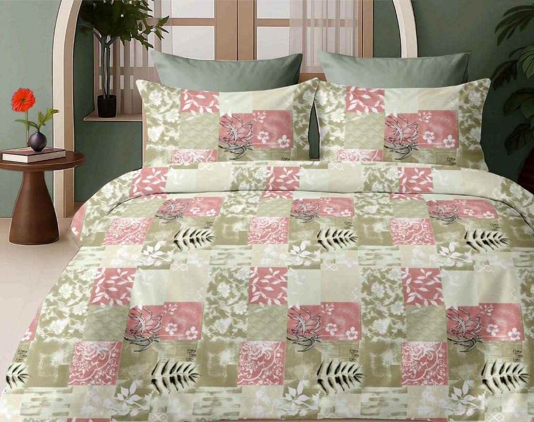 Designer Serenity Home Collection Abstract Floral Super King Double Bedsheet 108 x 108 inches