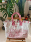 Designer Organic Cotton English Coastal Fringes Beach Shoulder Bag Shopping bag Mode bag 