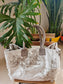 Designer OrganicCotton Ash Grey Fringe Shoulder Bag | Shopping bag  | Mode bag