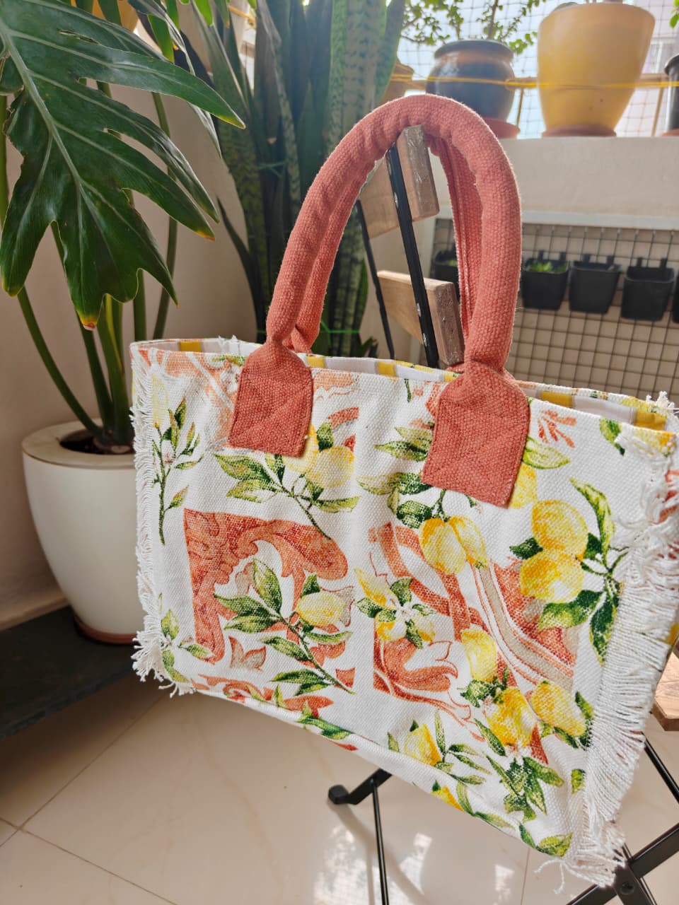 Designer Fringes Thick Cotton Tote Bag Shoulder Bag Shopping bag Mode bag