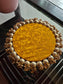 Reversible Handcrafted Golden Yellow Banarasi Decorative Platter Plate 11 inches