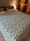 Vintage Cotton Mughal Kamal Hand block Double Bedsheet King 9 feet x 9 feet