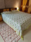 Vintage Cotton Mughal Kamal Hand block Double Bedsheet King 9 feet x 9 feet