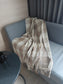 Eatrty Beige Bohomein Pure Cotton Check Waffle Throws (Onesize)