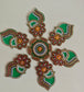Auspicious Durga Rangoli Floral Betel Leves Rangoli Set