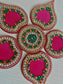 Designer Acrylic Rangoli Single Sided Modak Pink Big