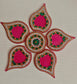 Designer Acrylic Rangoli Single Sided Modak Pink Big