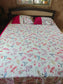 Sajja Signature Handloom Duck Cotton Pink Floral Becover Bedspread