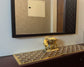 Chic Gold Table Runner Rexine poly vinyl cutwork 13 x 36 Gold for Coffee Table, Dining Table and Centre Table