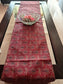 Stylish Kalamkari Dupioni Silk Table Runner For Dining Table Coffee Table n Foyer (L-72in, W-12in)