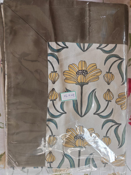 Floral Pure Cotton Six Seater Table Cloth with borders 60 x 90 inches