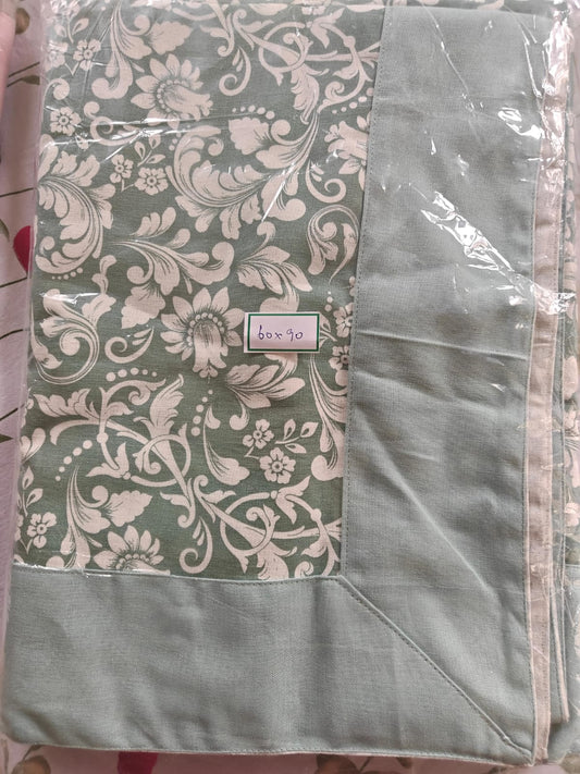 French Floral Thick Cotton Table Cloth 6 to 8 Seater Table Cover  60" x 90"