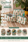Designer White Sea Green Hand block printed cotton pouch - Set of 3