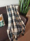 Designer Black White Bohomein Pure Cotton Check Waffle Throws (Onesize)