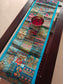 Feroza Blue Khambadiya Patchwork Table Runner (Onesize)  (14 x 60 inches)