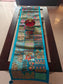 Feroza Blue Khambadiya Patchwork Table Runner (Onesize)  (14 x 60 inches)