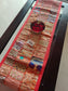 Ethnic Khambadiya Embroidery Orange Cotton Table Runner ( 14x 60 inches)