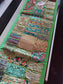 Antique Ethnic Embroidered Green Cotton Table Runner (14 x 60 inches)