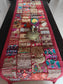 Shimmery Zari Ethnic Rectangular Big Rust Maroon Cotton Table Runner ( 16 x 72 inches)