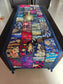 Big Royal Blue Hand Embroidered Khambhadiya Patchwork Multicolor Cotton Table Runner 16 x 72 inches