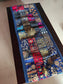 Big Royal Blue Hand Embroidered Khambhadiya Patchwork Multicolor Cotton Table Runner 16 x 72 inches