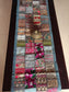 Big Grey Hand Embroidered Khambhadiya Patchwork Multicolor Cotton Table Runner 16 x 72 inches