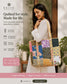 Patchwork Block print tote bag - Boho quilted women's bags  - Women's handbag - Grey Hand block Printed Quilted cotton Shoulder Bag