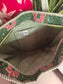 Green Floral Block print tote bag - Handblock quilted women's bags - Women's handbag