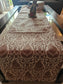 Sajja French Paisley beige Gold Elegant Silk Table Runner (12 x 72 inches)
