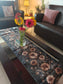 Sajja Sepia Vintage Floral Beige Gold Elegant Silk Table Runner (12 x 72 inches)