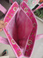 Boho Chic Handblock Quilted Printed Tote Bag Palm Tree Shopping Bag For Girl Women