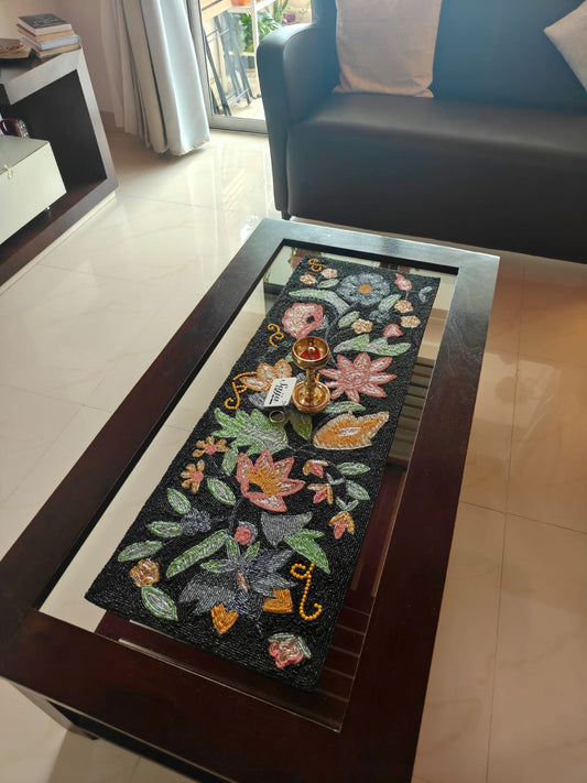 Orchard Multi Colored Beads Table Runner Foyer Beaded Table Runner Centre Table Runner