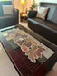 Cutwork French Bouquet Embroidered floral hued Beaded Table Runner