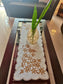 Victorian Gift of Life Stylish table runner Hand embroidered Table Runner Handcrafted Beads Silver Coffee TableRunner