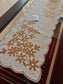 Victorian Gift of Life Stylish table runner Hand embroidered Table Runner Handcrafted Beads Silver Coffee TableRunner