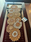 Sunflower Chrome Yellow Floral Handwork Beaded Table Runner Decor For Dining Table Centre table Console Coffee Table