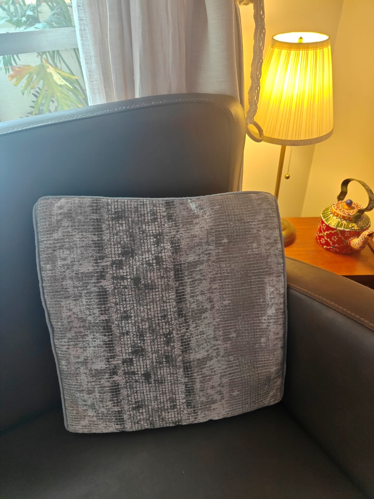 Contemporary Shaded Silver Grey Standard Size Cushion Cover (16×16 inch) Cotton - Set of 5 pieces