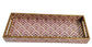 Purple Pink Turkish Mosaic Gold Decorative MDF Tray | Stylish Serving & Home Décor Tray