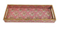 Rose Gold Floral Marble Inlay Print Decorative MDF Tray | Stylish Serving & Home Décor Tray