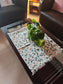 Leafy Dreamscape Teal Turquoise Table Mat Aasan Pure cotton with Tassels