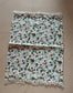 Leafy Dreamscape Teal Turquoise Table Mat Aasan Pure cotton with Tassels
