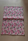 Versatile Pink Floral Duck Cotton Floor Mat Rug | Use as Table Décor Mat | Perfect Kids Mat