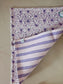 Designer White Purple Hued Thick Duck Cotton Floor Mat |Use as Table Décor Mat