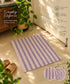 Designer White Purple Hued Thick Duck Cotton Floor Mat |Use as Table Décor Mat