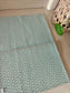 Buy Sajja Green Teal Geometric Mat, Two Cosy Settings Duck Cotton Floor Mat Rug | Use as Table Décor Mat | Reversible Geometrical Pattern