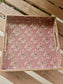 Rose Gold Floral Decorative Sqaure MDF Tray | Stylish Serving & Home Décor Tray