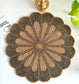 Floral Vintage Antique Copper And Brass Finish Beaded Table Placemat