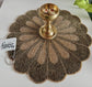 Floral Vintage Antique Copper And Brass Finish Beaded Table Placemat