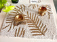 Stylish White Gold Leaves Beads Mats Décor Small Runner