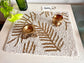 Stylish White Gold Leaves Beads Mats Décor Small Runner